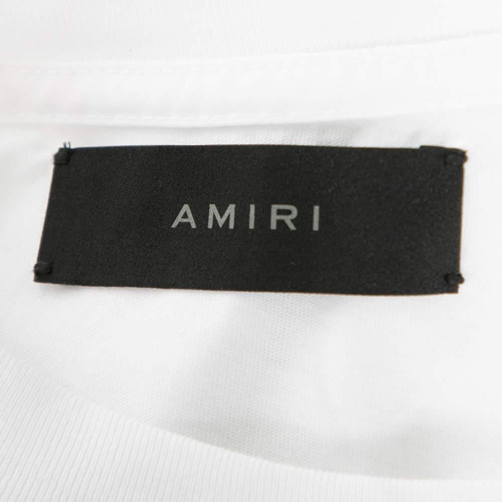 Amiri White Printed Cotton Short Sleeve T-Shirt XS 1