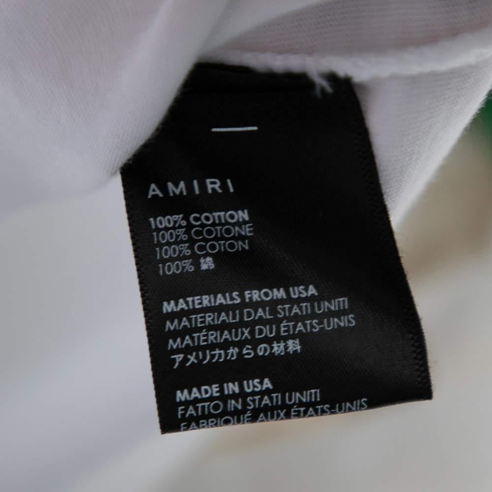 Amiri White Printed Cotton Short Sleeve T-Shirt XS 2