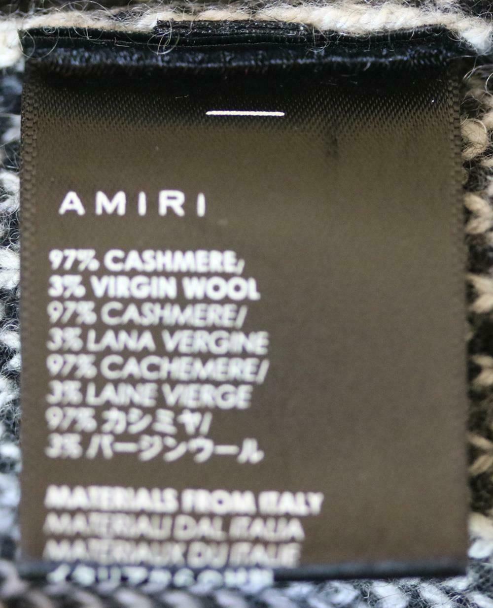 Black Amiri Zebra Print Cashmere & Wool Blend Cardigan