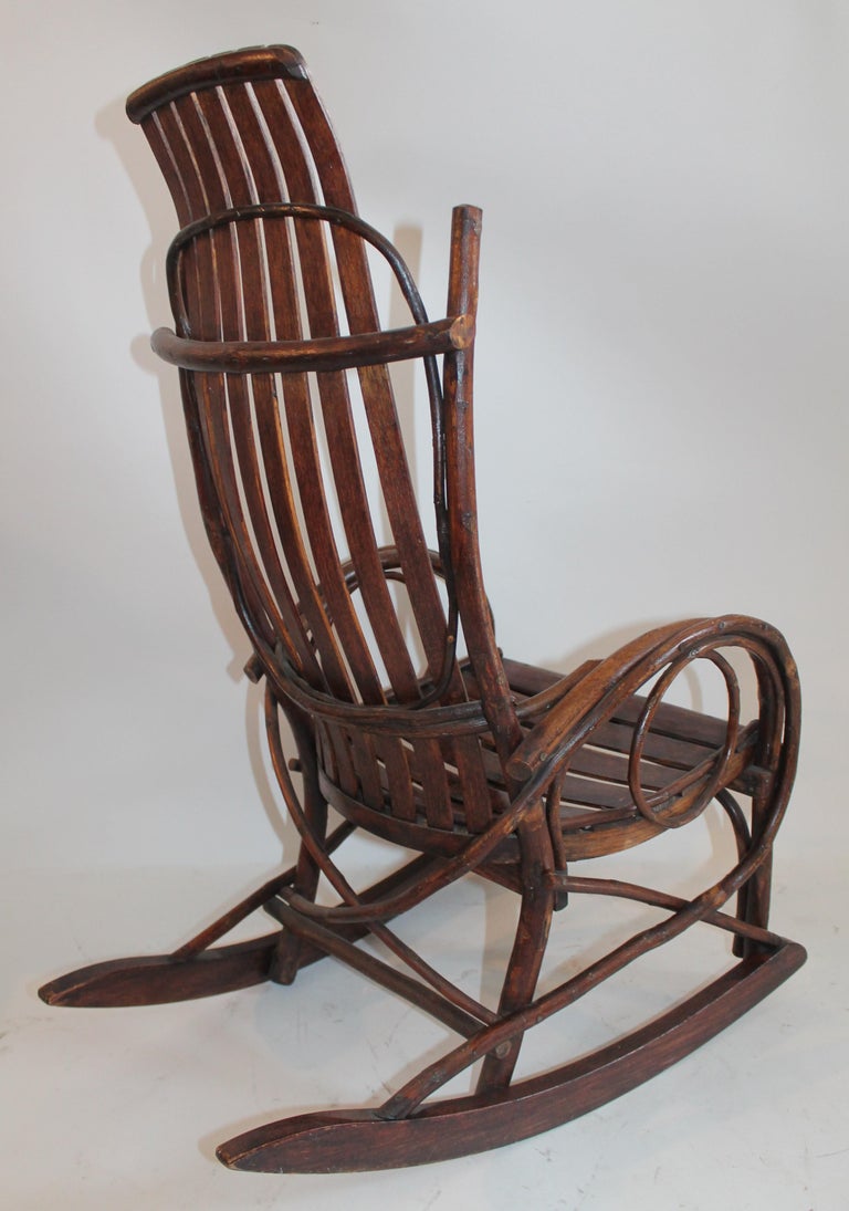 Amish Bent Wood Child s Rocking Chair For Sale at 1stDibs