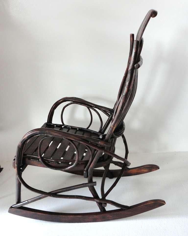 Amish Bent Wood Rocking Chairs, Adults and Child's, 2 6