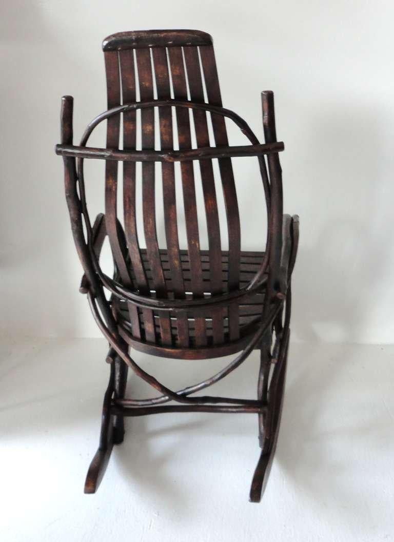 Amish Bent Wood Rocking Chairs, Adults and Child's, 2 7