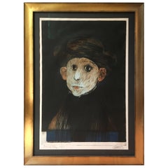 "Amish Boy" Aquatint by Mauricio Lasansky