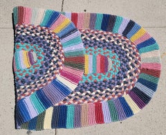 Amish Braided & Crochet Rug From Lancaster, Pennsylvania