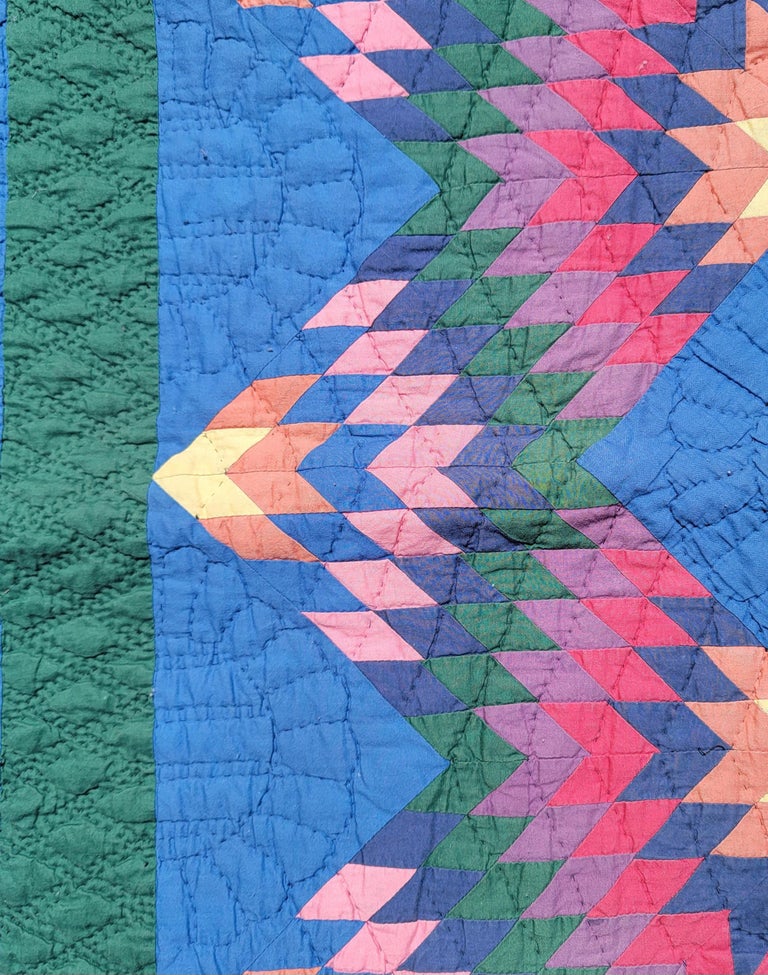 Amish Broken Star Quilt For Sale at 1stDibs