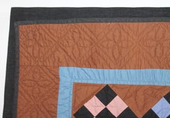 Amish Crib Quilt Mounted on Frame