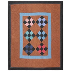 Amish Crib Quilt Mounted on Frame