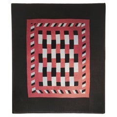 Retro Amish Holmes Co. Ohio Crib Quilt-Mounted