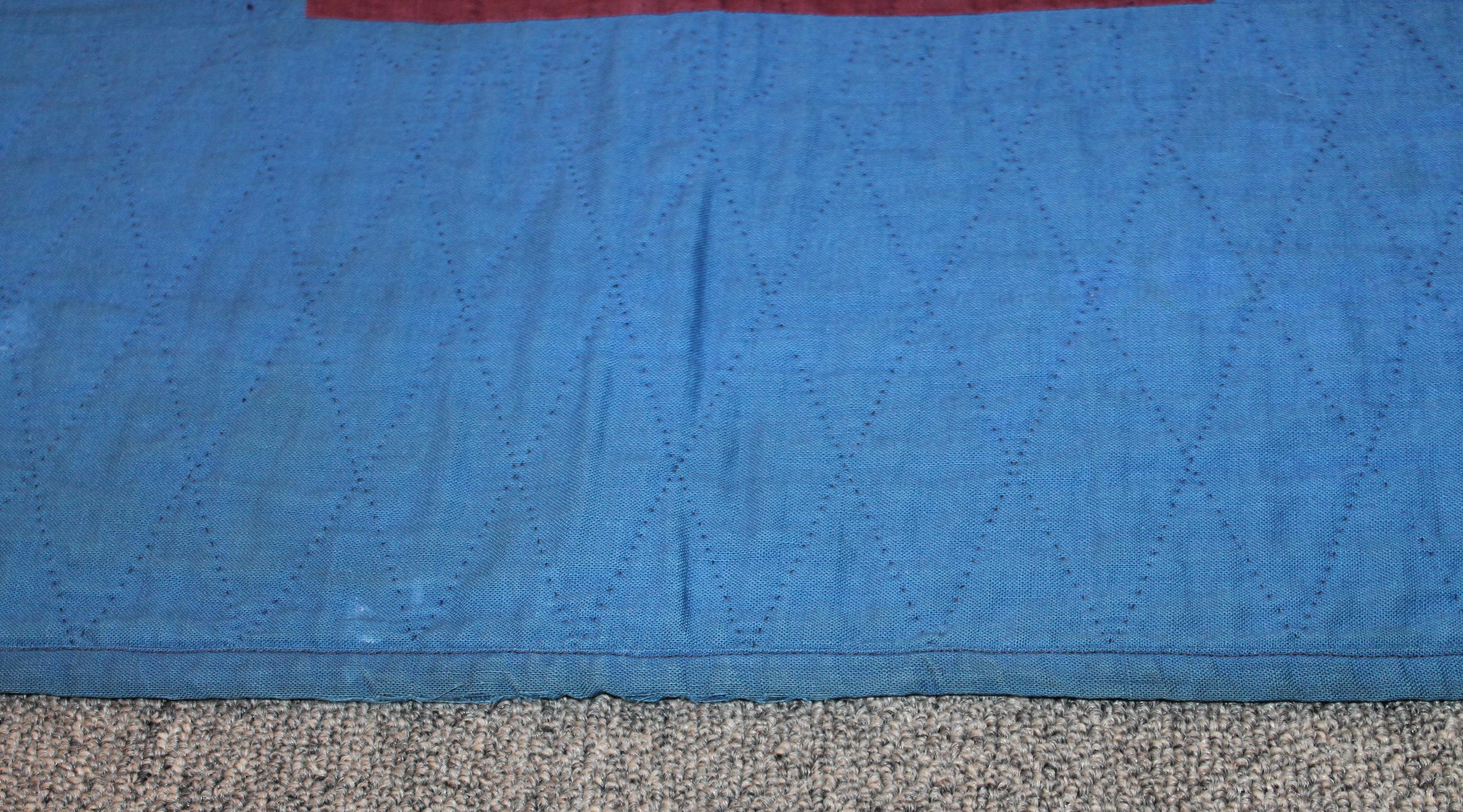 20th Century Amish Lancaster Co. Early Floating Bars Quilt For Sale
