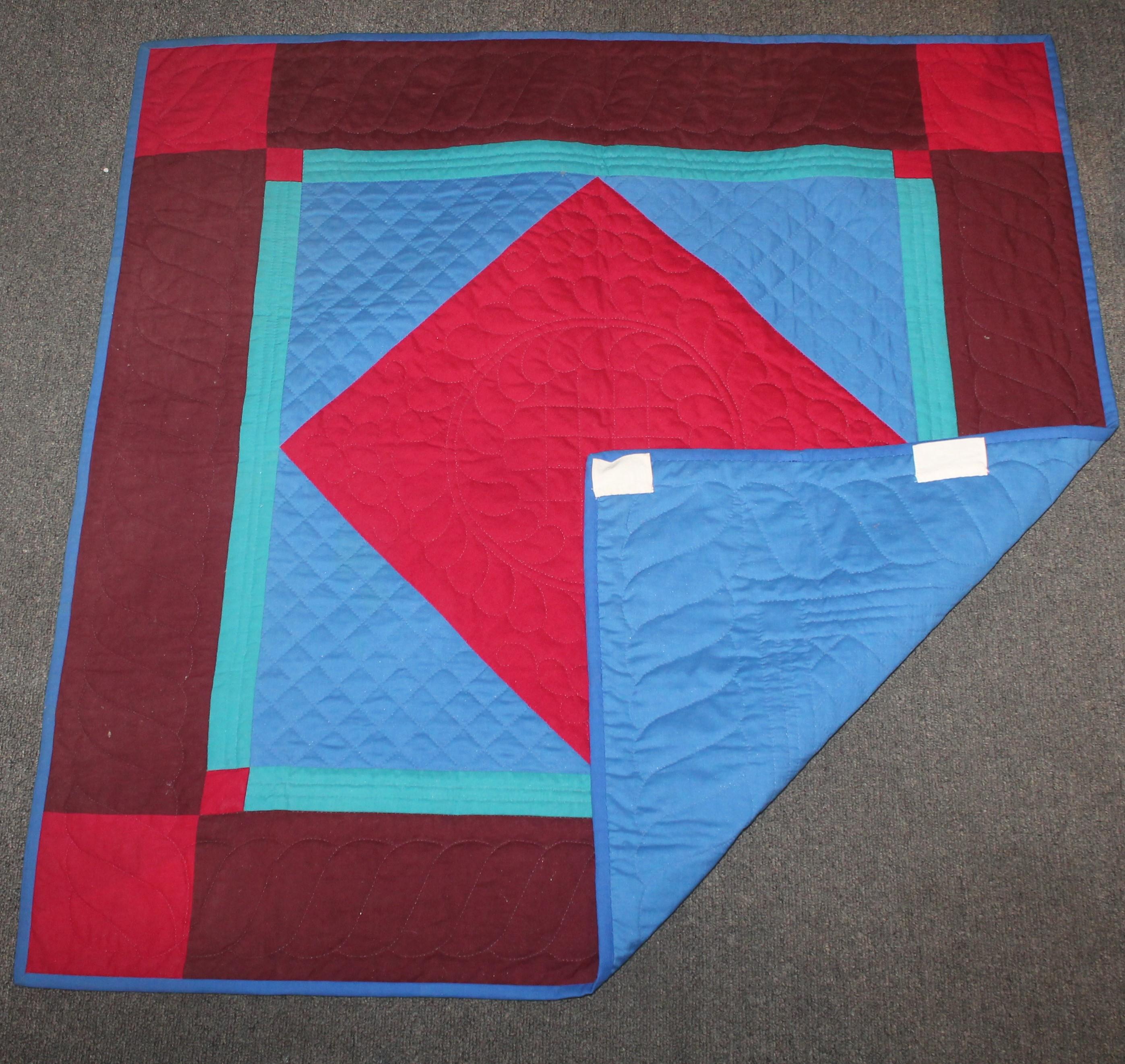 This fine all wool Lancaster, county, Pennsylvania crib quilt is in very fine condition and is from 1958. It has the very finest tight quilting and was from a private home in Lancaster. The colors are amazing and very fine wool. Late but great!