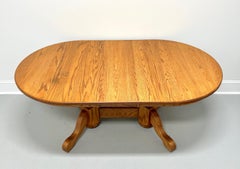 Amish Made Rockford Style Oak Oblong Trestle Dining Table