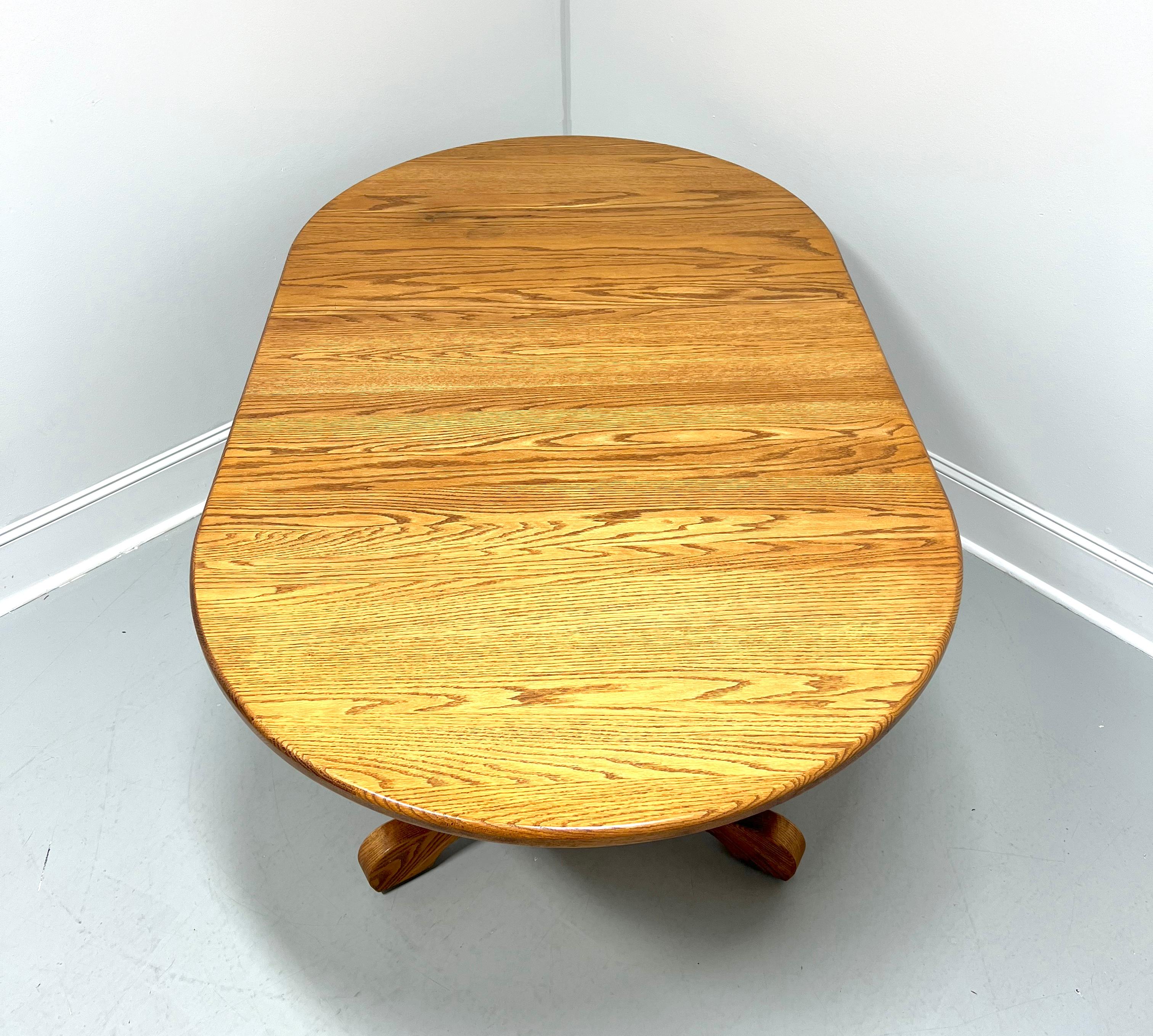 Colonial américain Table de salle à manger à tréteaux oblongs en chêne de style Rockford Amish Made en vente