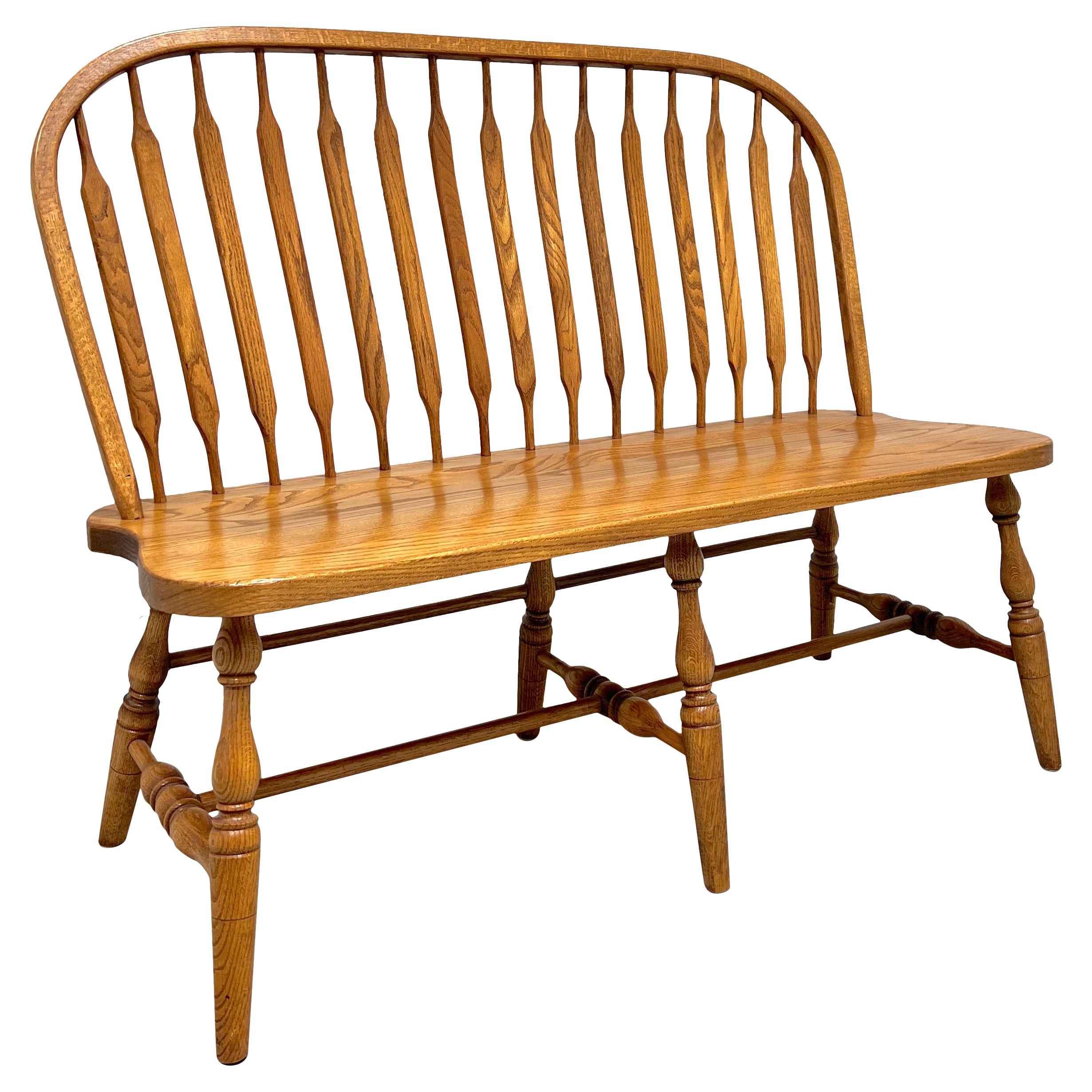 Banco Windsor de Roble Estilo Rockford Fabricado en Amish en venta