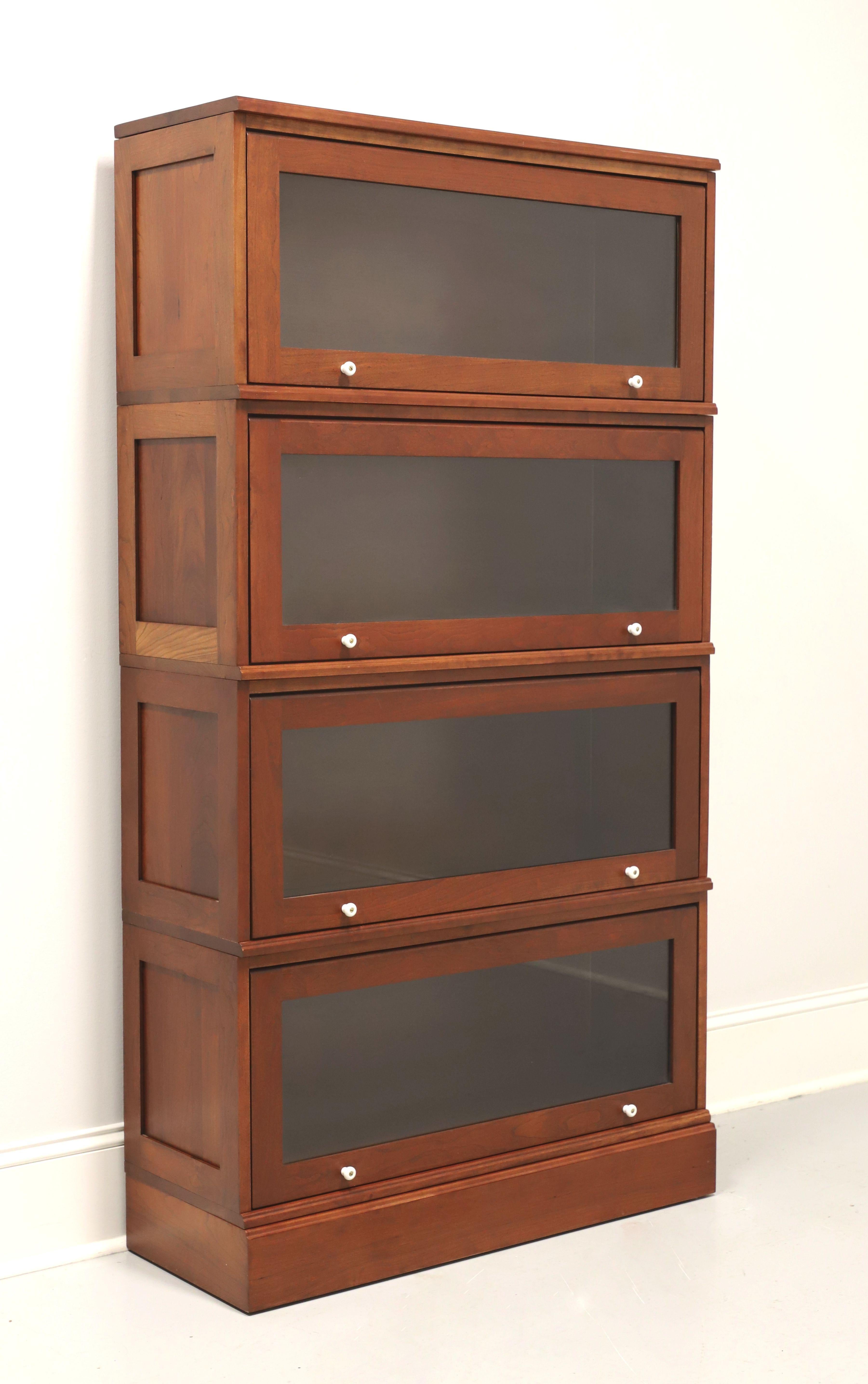 Amish Made Solid Cherry Four Stack Barrister Bookcase - A 1