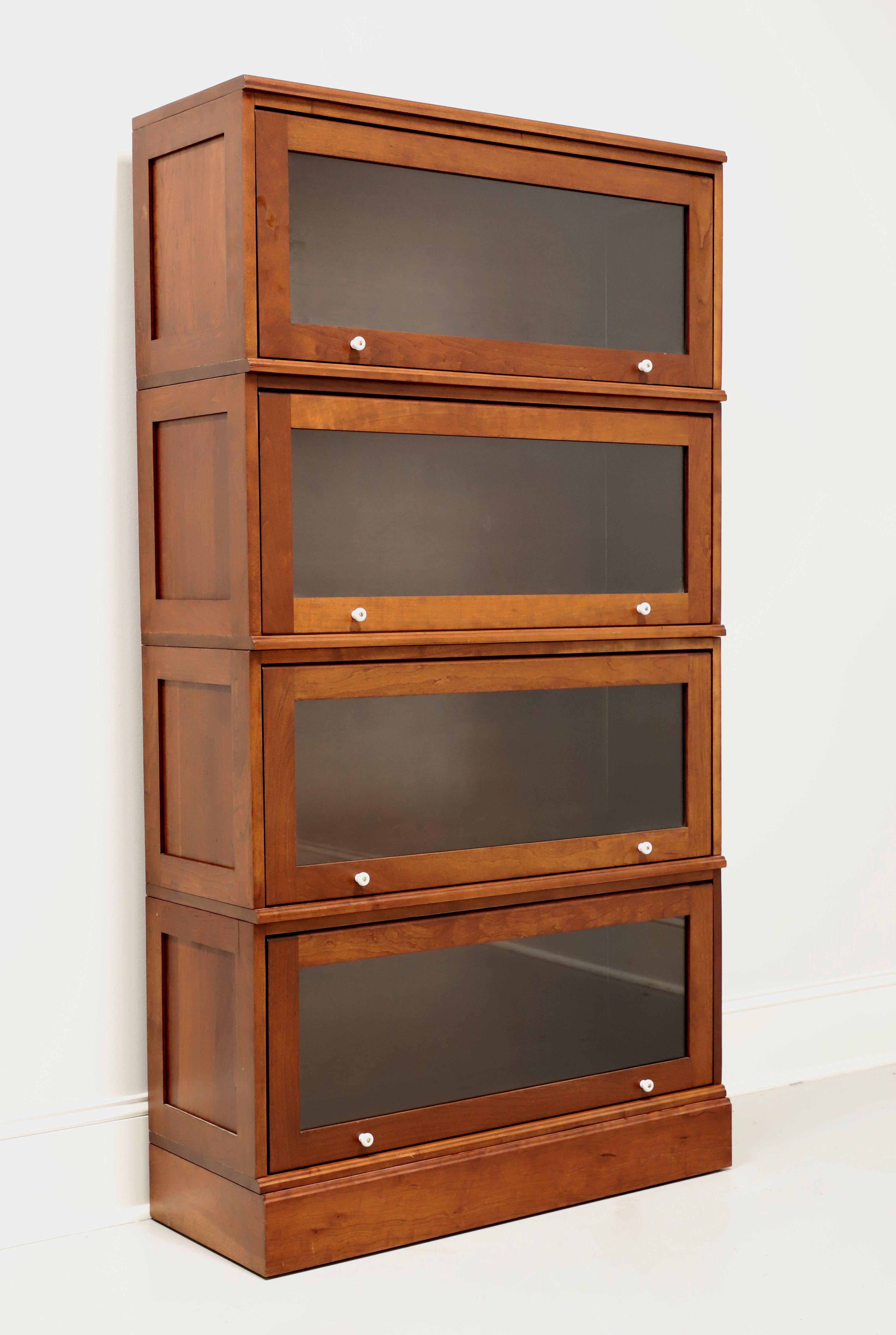 Amish Made Solid Cherry Four Stack Barrister Bookcase - B 4