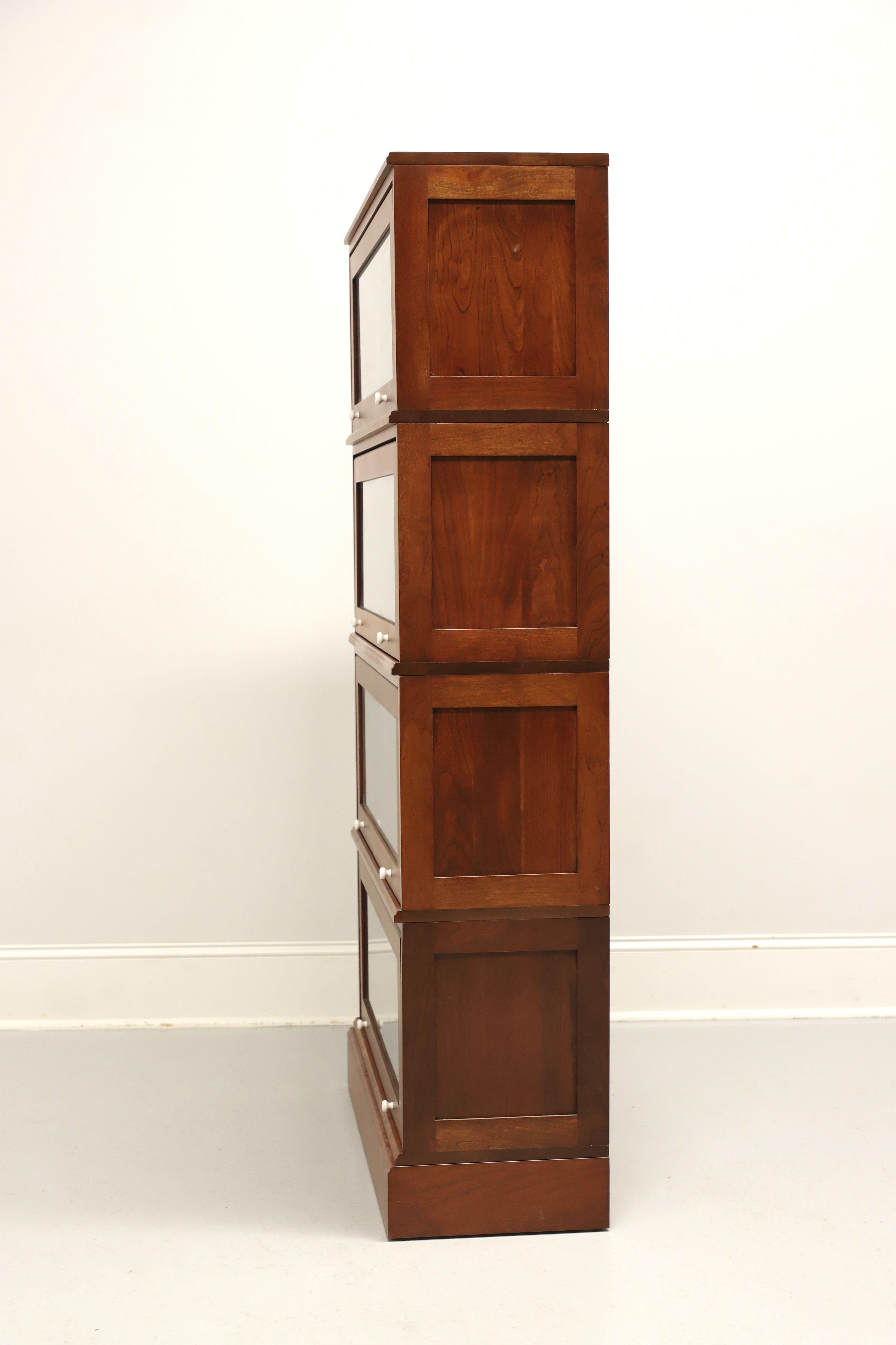 Arts and Crafts Amish Made Solid Cherry Four Stack Barrister Bookcase - B