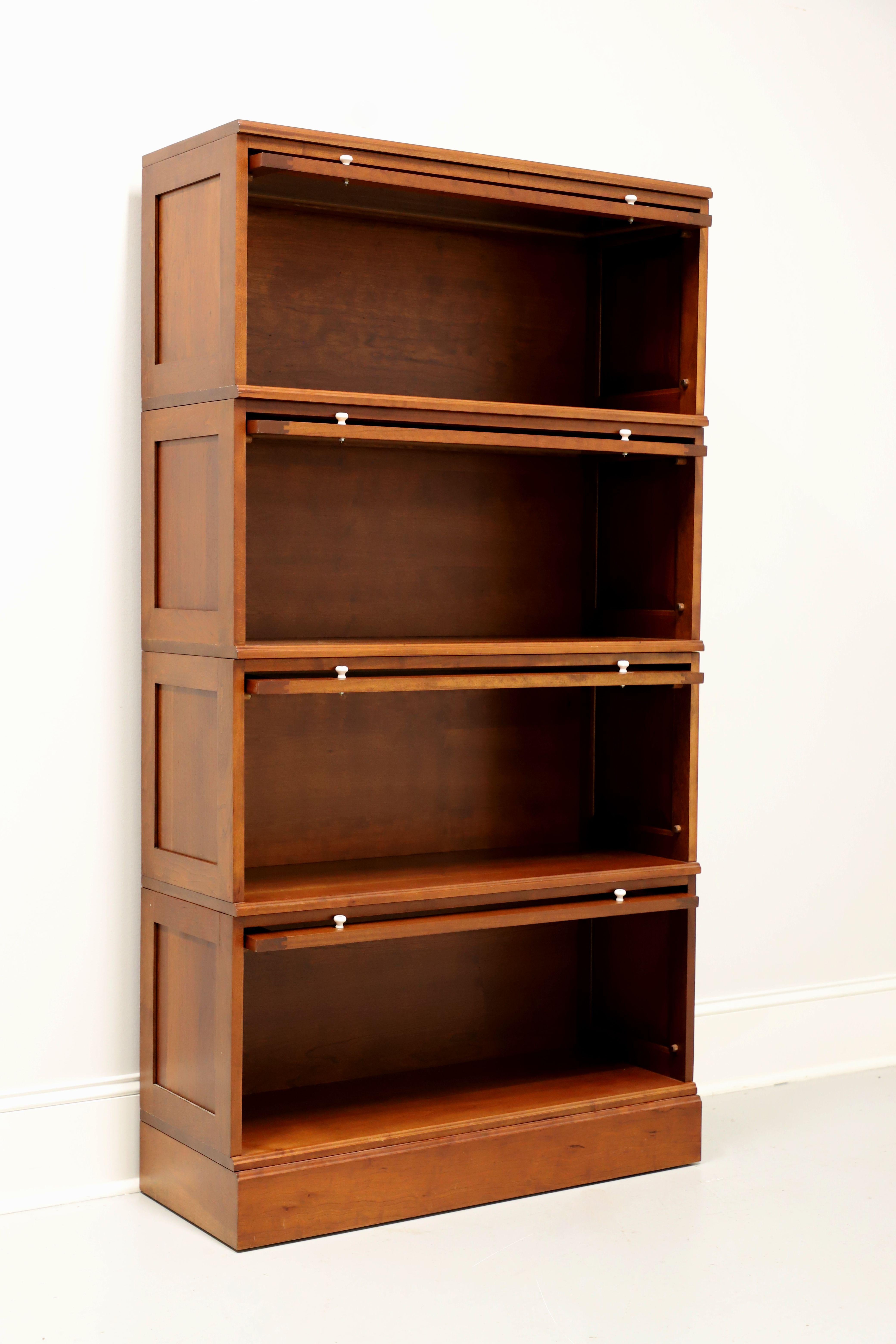 Amish Made Solid Cherry Four Stack Barrister Bookcase - B In Good Condition In Charlotte, NC