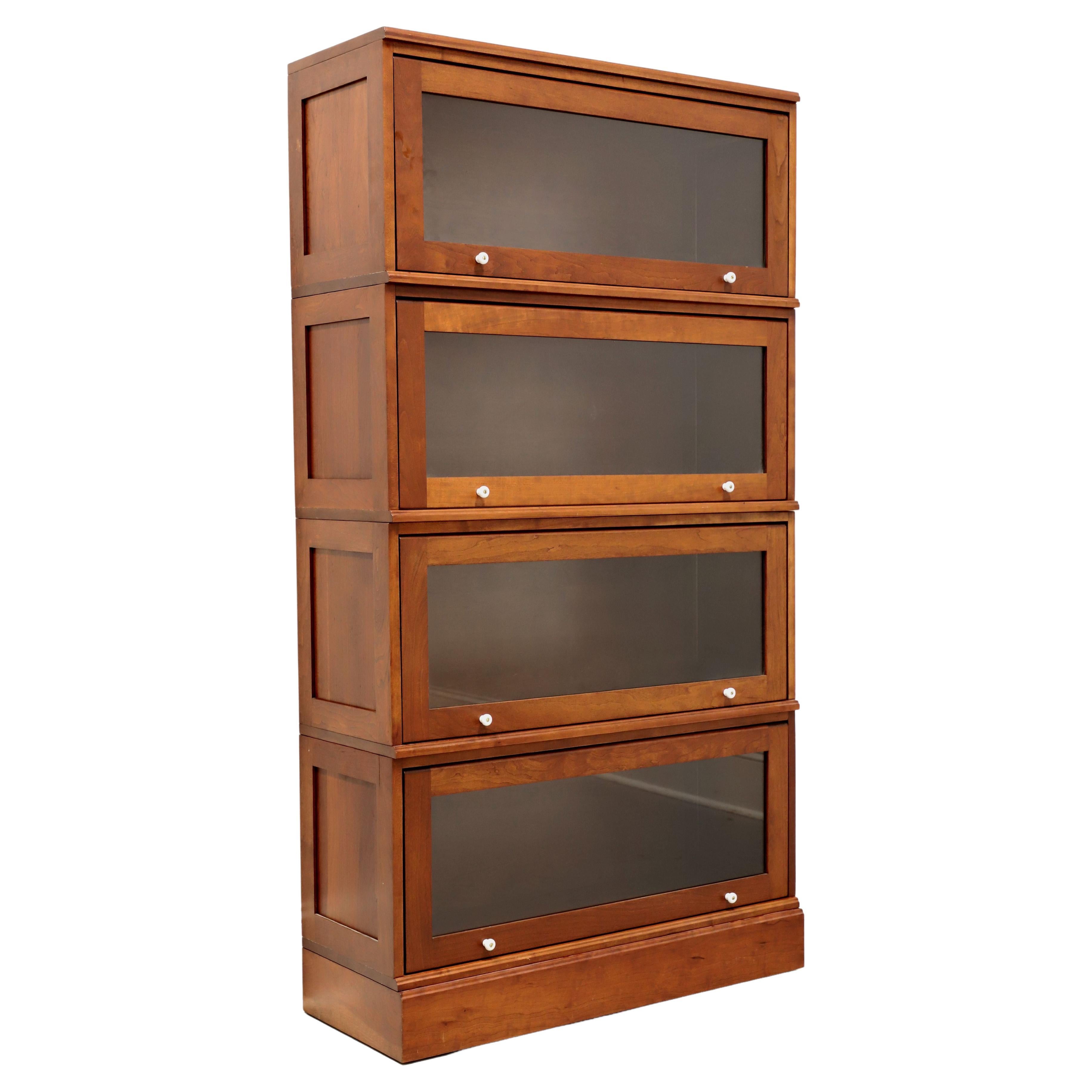 Amish Made Solid Cherry Four Stack Barrister Bookcase - B