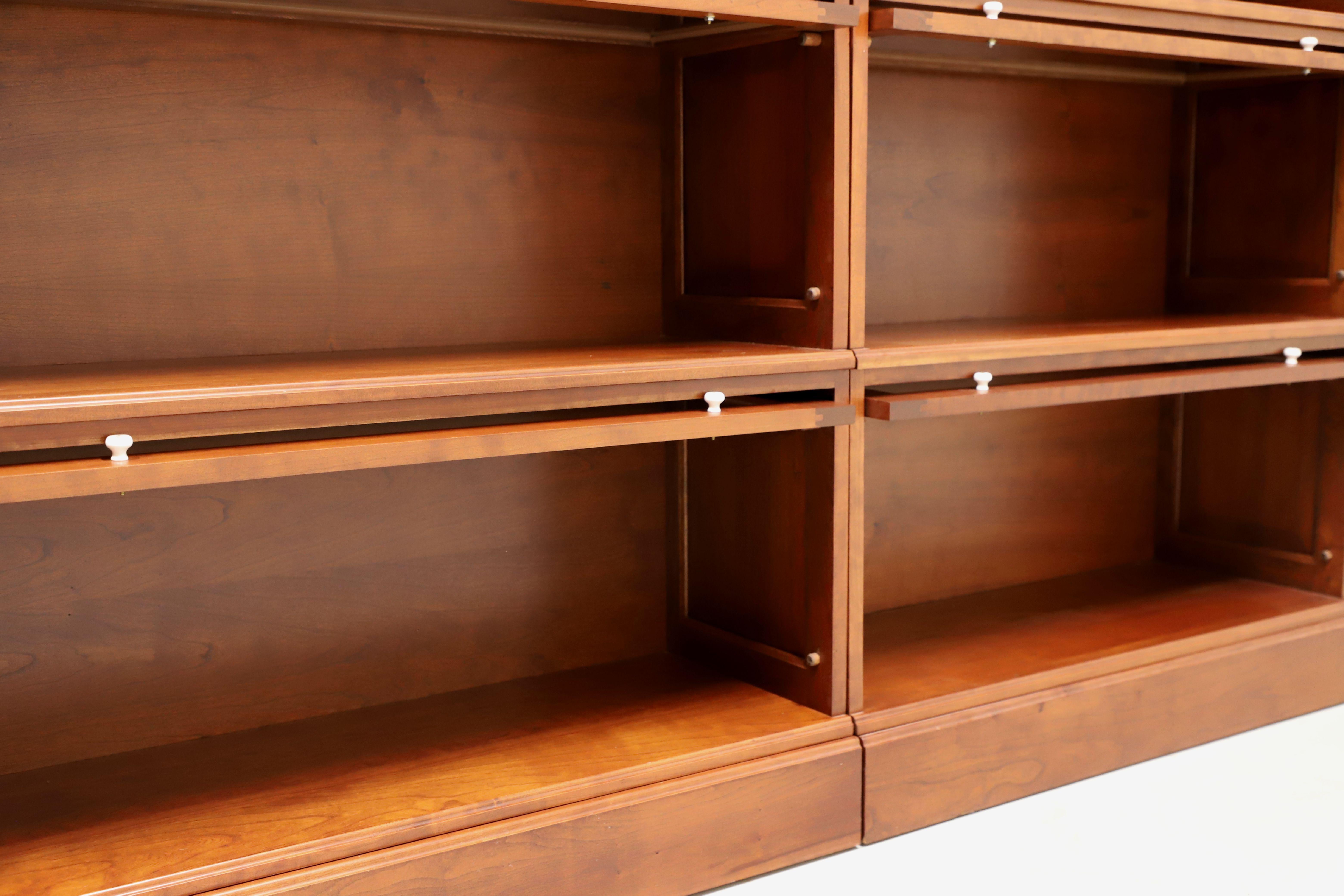 Amish Made Solid Cherry Matched Three Stack Barrister Bookcases - Pair 4
