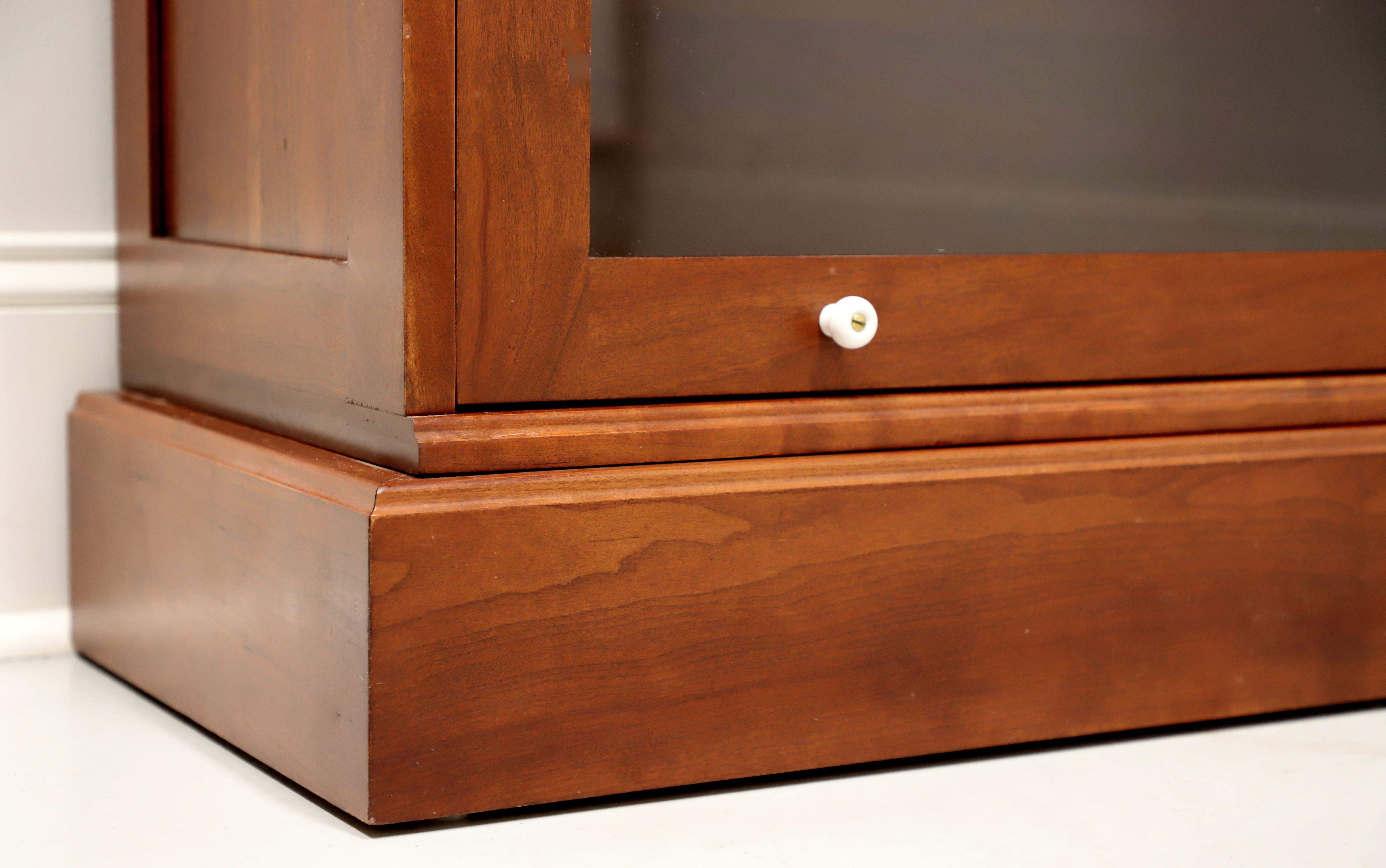 Amish Made Solid Cherry Matched Three Stack Barrister Bookcases - Pair 1