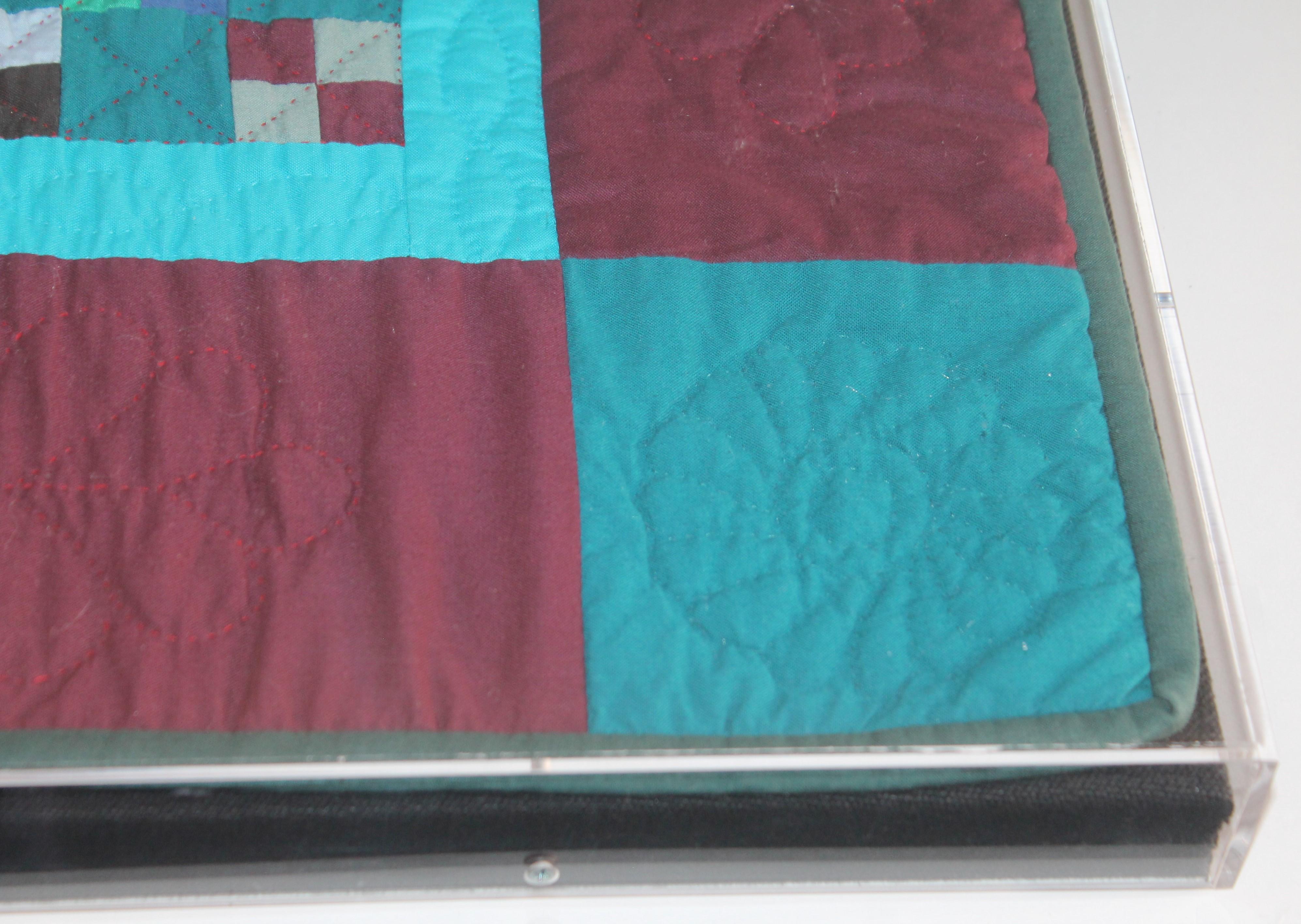 Amish Mounted Doll Quilts in Plexi Glass 1