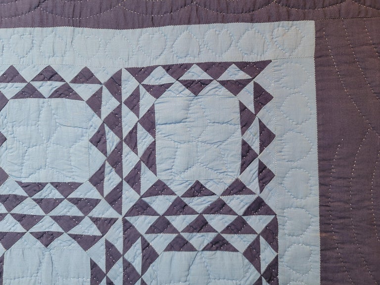 Amish Ocean Waves Crib QuiltMounted For Sale at 1stDibs