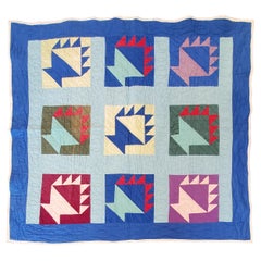 Vintage Amish Ohio Baskets Crib Quilt