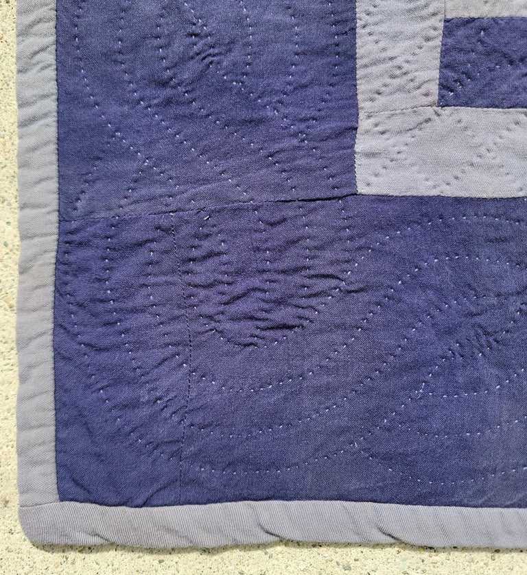 Mid-20th Century Amish One Patch/ Postage Stamp Crib Quilt For Sale