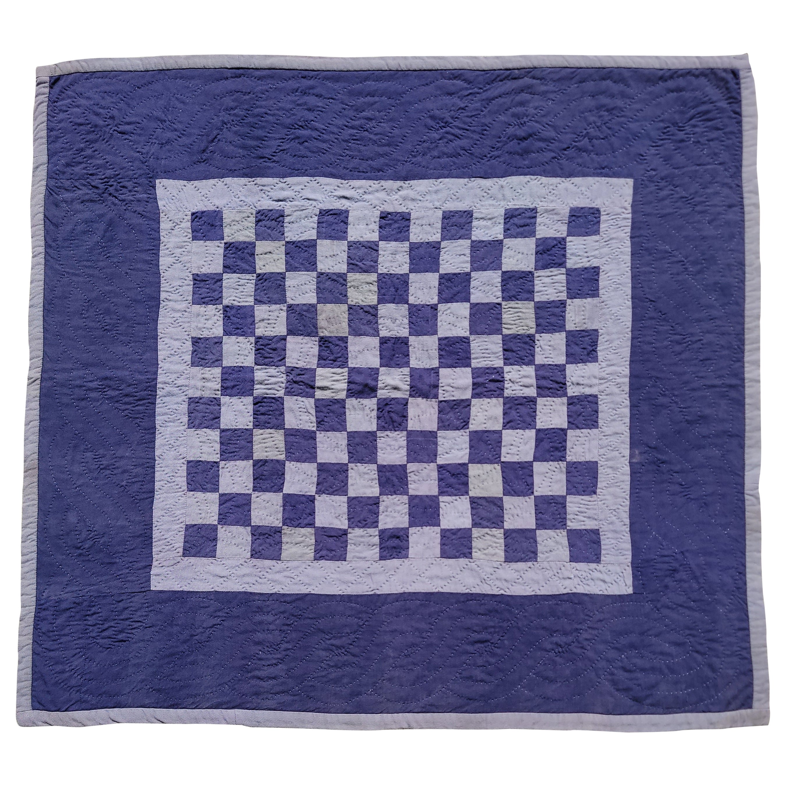Amish One Patch/ Postage Stamp Crib Quilt