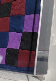 Amish Pennsylvania Puppe Steppdecke in Plexiglasschachtel montiert