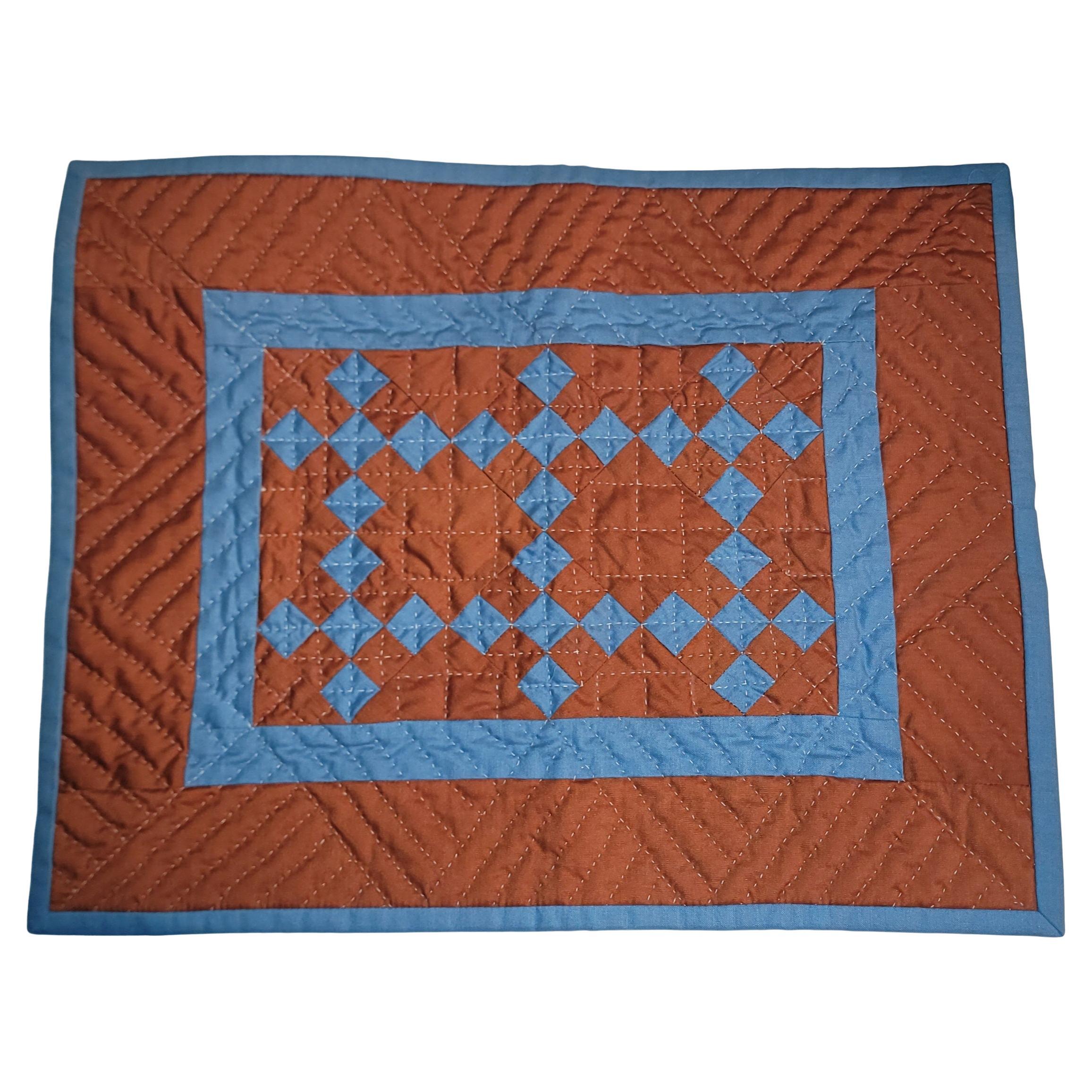 Amish Postage Stamp Chain Doll Quilt