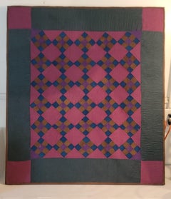 Amish Postage Stamp Nine Patch Quilts montato a catena