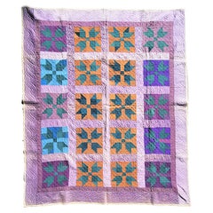 Amish Quilt Dated 1911 from Indiana-Bear Paw Pattern