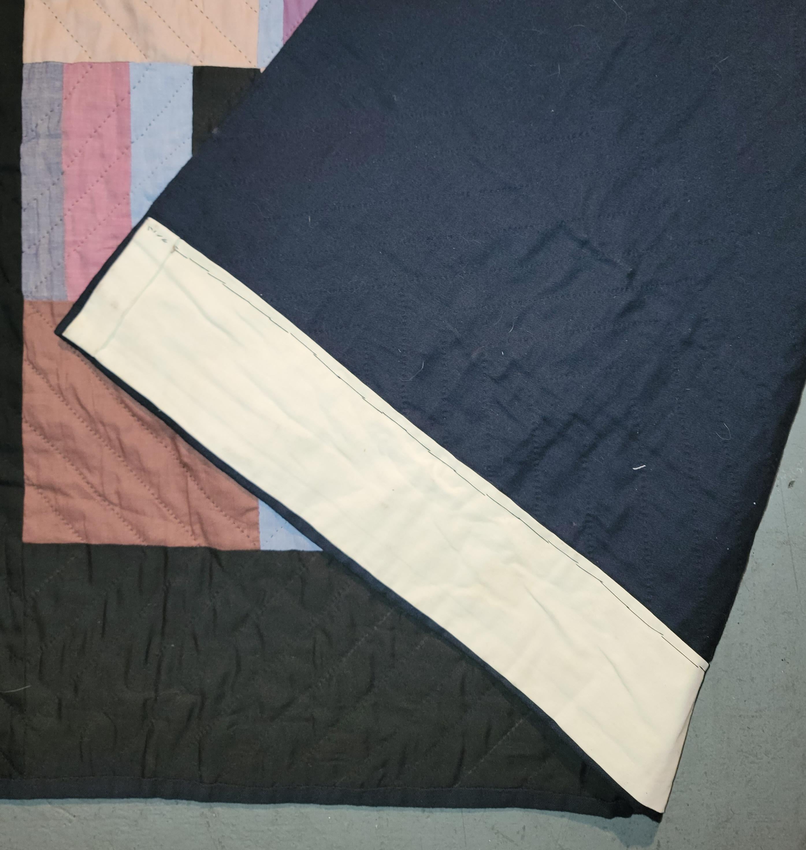 Adirondack Amish Roman Stripes Contained Bars Quilt For Sale