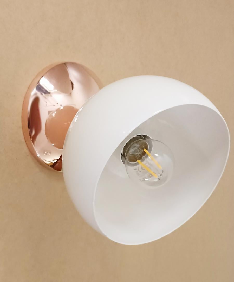 Italian Amisto - copper, brass and steel wall sconce by Candas Design For Sale