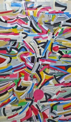 Peinture abstraite, acrylique sur toile de l'artiste contemporain « en stock »