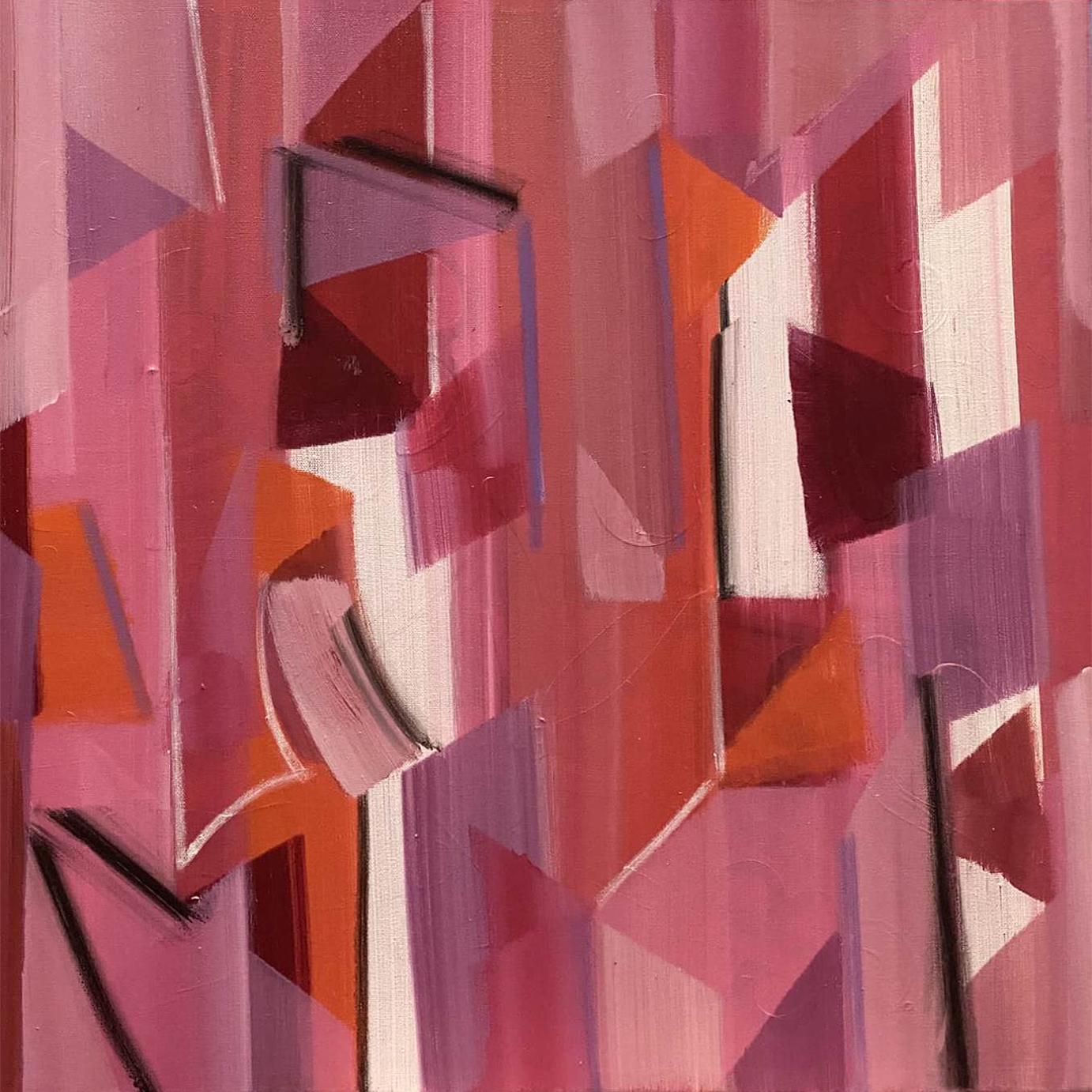 Amit Kalla Abstract Painting - Untitled, Acrylic on Canvas, Pink, Red by Contemporary Indian Artist"In Stock"