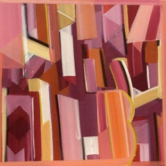 Untitled, Acrylic on Canvas, Pink, Red by Contemporary Indian Artist"In Stock"