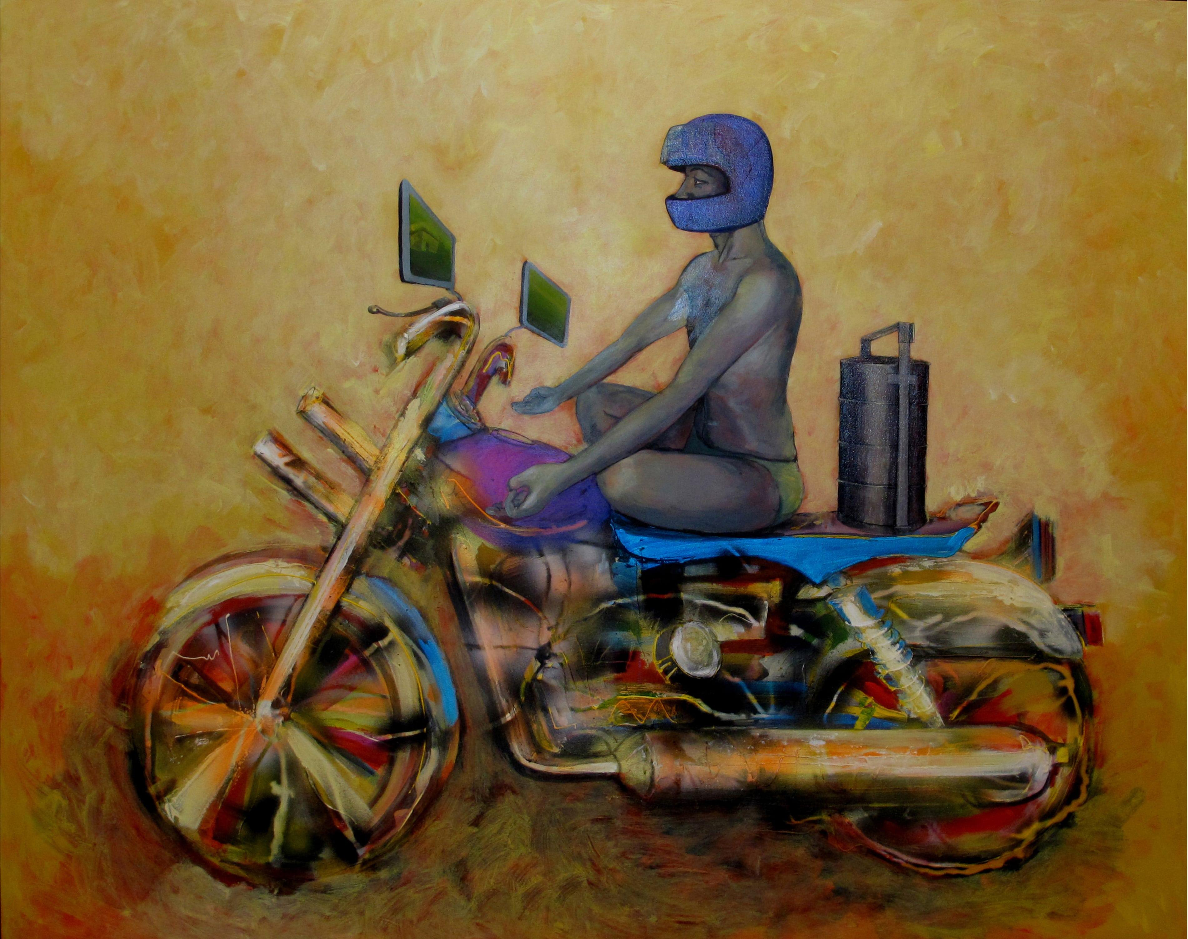 Still-Life Painting Amit Singh Slathia - "La maison et l'alimentation