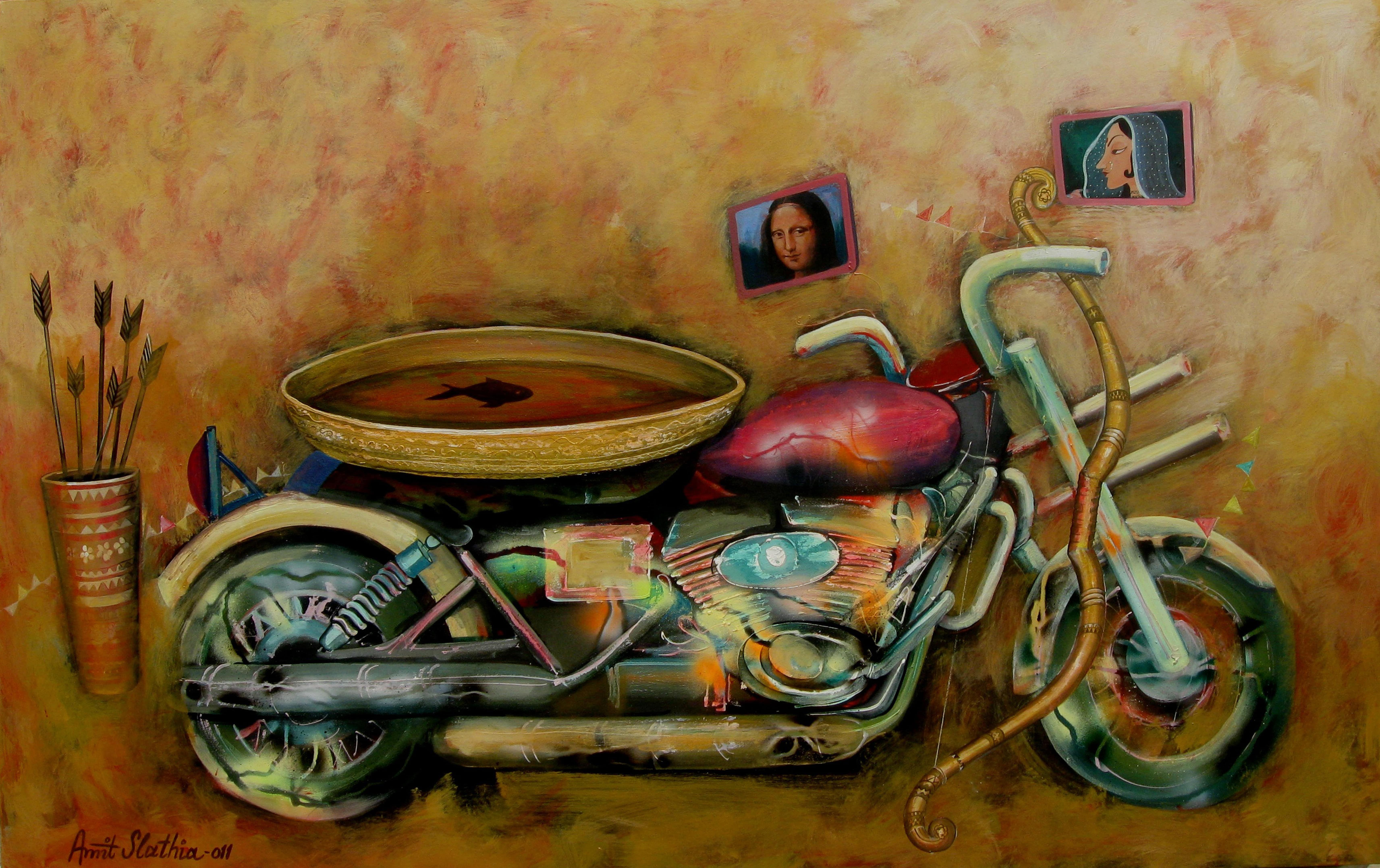 Prajna-(Wisdom) - Painting by Amit Singh Slathia
