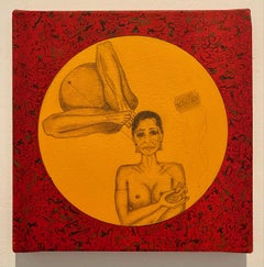 "300 yardas y una bala Eso es todo lo que necesito!, " Grafito y acrílico sobre lienzo