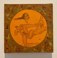 "Nacer de mí nº 1", Grafito y acrílico sobre lienzo, Simbolismo, Artista indio