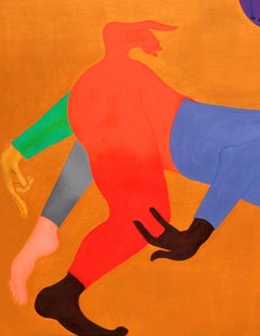 "Realtà contraffatte", Olio su tela, Pittura figurativa astratta, Arte indiana
