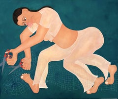 Truth Seeker - Amita Bhatt, Abstraktes Gemälde auf Leinwand, Indisch