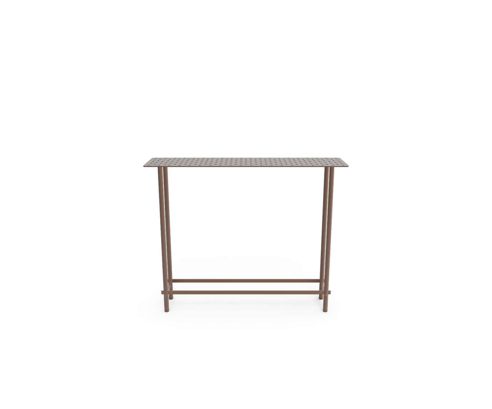 Contemporary Amita Metal Interlocking Structure Luxury Console, Made in Italy For Sale