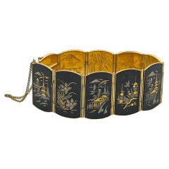 Vintage Amita Japan Damascene Bracelet