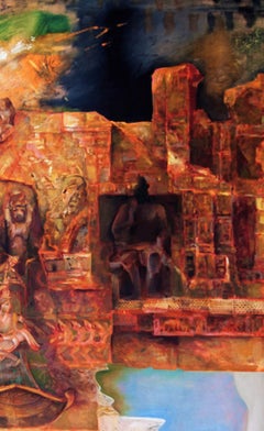 Changing Rock II, Astratto, Serie Mythscape, Mitologia, Artista indiano "In magazzino"