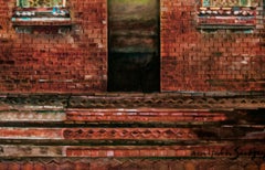 History Wall Red, Indian Heritage, Mythscape Series, Oil Painting "In Stock"