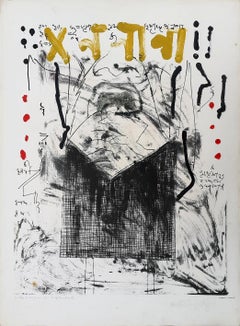 Période Nigeria, Frottage sur papier, Édition 1/1 de l'artiste moderne « En stock »