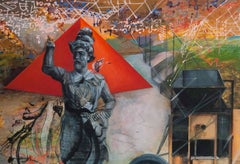 Non Places 1, Mythscape Series, Heritage, Acrylic on Canvas, Indian Art"In Stock"